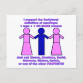 Support voor briefkaart van polygamie (Voorkant)