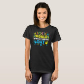 Support voor Cool Socks World Down Syndrome Awaren T-shirt (Voorkant volledig)