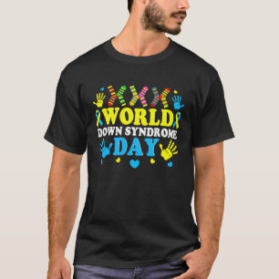 Support voor Cool Socks World Down Syndrome Awaren T-shirt