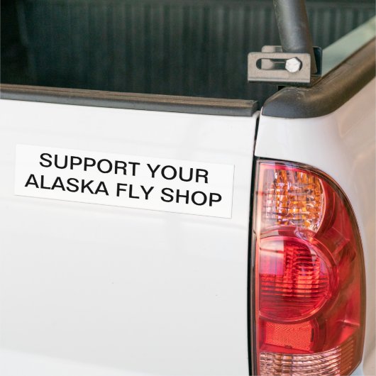 Support voor de Alaska Fly Shop Bumpersticker (Op Truck)
