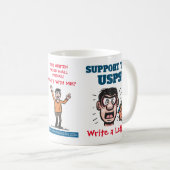 Support voor de USPS! Mok (Voorkant rechts)