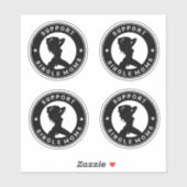 Support voor één mam sticker (Vel)