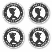Support voor één mam sticker (Voorkant)