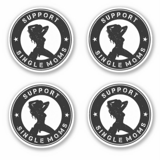 Support voor één mam sticker (Voorkant)