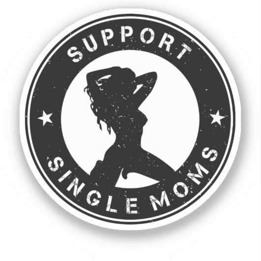 Support voor één mam sticker (Voorkant)