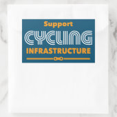 Support voor fietsinfrastructuur rechthoekige sticker (Tas)