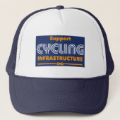Support voor fietsinfrastructuur trucker pet (Voorkant)