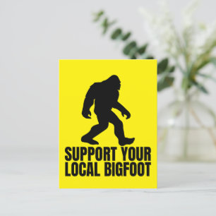 Support voor je lokale Bigfoot Funny Bigfoot Lover Briefkaart