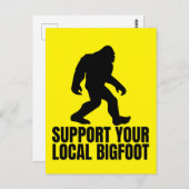 Support voor je lokale Bigfoot Funny Bigfoot Lover Briefkaart (Voorkant / Achterkant)