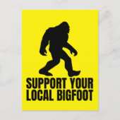 Support voor je lokale Bigfoot Funny Bigfoot Lover Briefkaart (Voorkant)