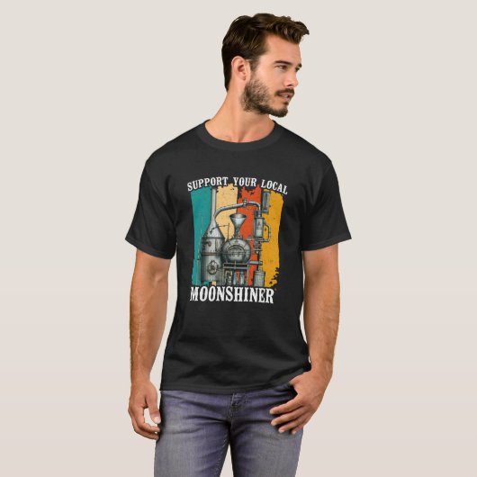 Support voor je lokale Moonshiner Redneck T-shirt (Voorkant volledig)