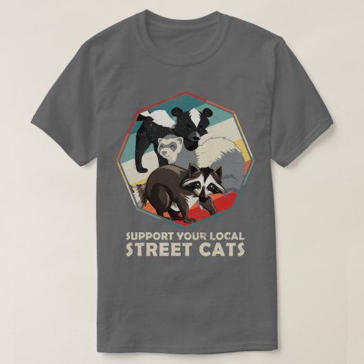 Support voor je lokale straatkatten Funny Skunk T-shirt (Design voorkant)