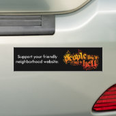 Support voor je vriendelijke website bumpersticker (Op auto)