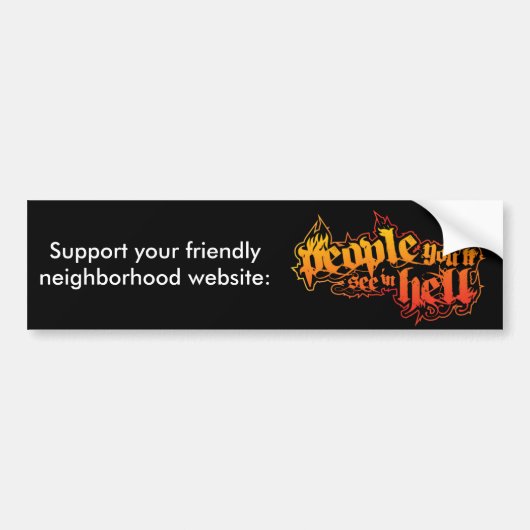 Support voor je vriendelijke website bumpersticker (Voorkant)