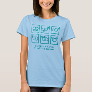 Support voor liefde en gender t-shirt