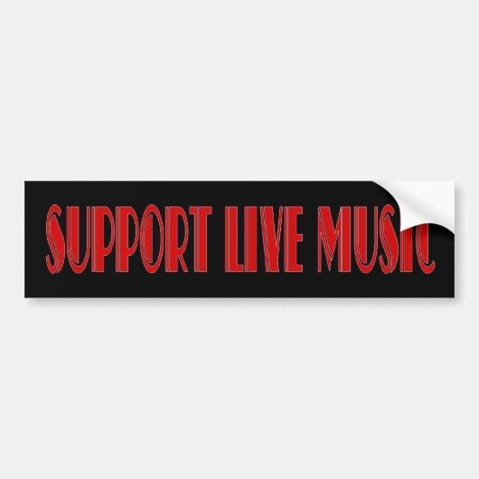 Support voor live-muziekBumpersticker Bumpersticker (Voorkant)