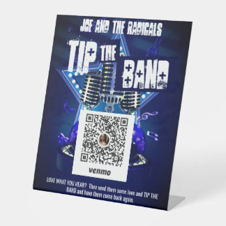 Support voor lokale band en venmo Pedestal Sign Reclamebord Met Voetstuk