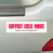 Support voor lokale muziekkiezer bumpersticker (Op auto)