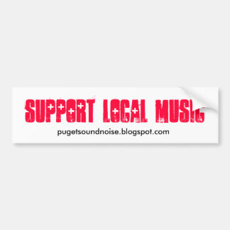 Support voor lokale muziekkiezer bumpersticker