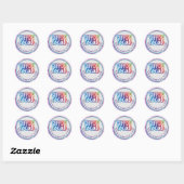 Support voor lokale zakelijke ronde sticker (Vel)