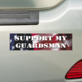 Support voor mijn bewakers bumpersticker (Op auto)