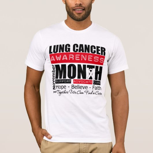 Support voor november - maand voor bewustmaking ov t-shirt (Voorkant)