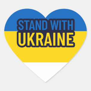 Support voor Oekraïne I Stand With Oekraïne Oekrai Hart Sticker