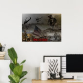 Support voor onze Amerikaanse veteranen Poster (Thuiskantoor)