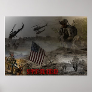 Support voor onze Amerikaanse veteranen Poster