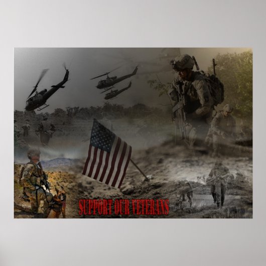 Support voor onze Amerikaanse veteranen Poster (Voorkant)