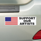 Support voor onze artistieke Bumpersticker (Op auto)