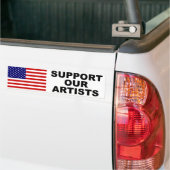Support voor onze artistieke Bumpersticker (Op Truck)