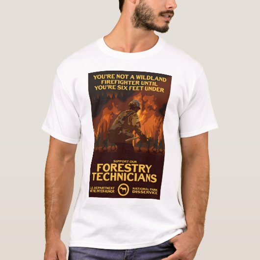 Support voor onze bosbouwtechnici t-shirt (Voorkant)