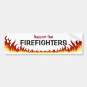 Support voor onze brandweerlieden bumpersticker (Voorkant)