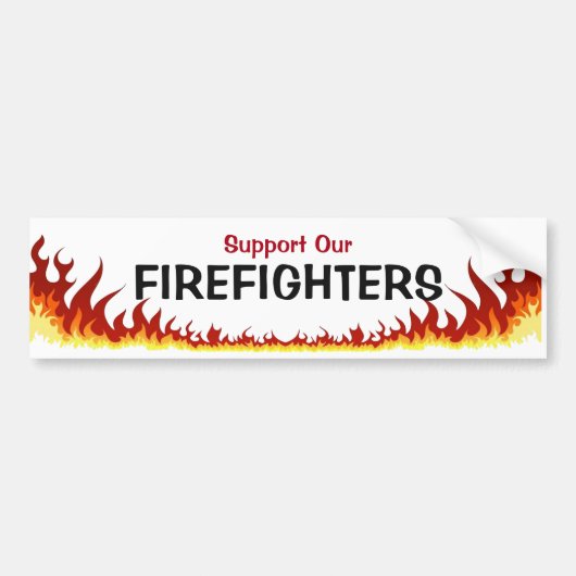 Support voor onze brandweerlieden bumpersticker (Voorkant)