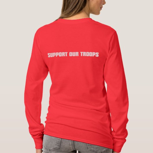 Support voor onze troepen - wit t-shirt (Achterkant)