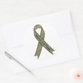 Support voor onze troepencampagne ronde sticker (Envelop)