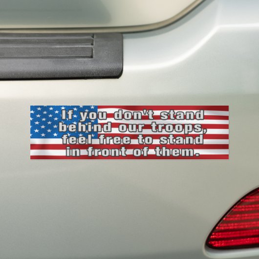Support voor onze Troops Patriotic Bumpersticker (Op auto)