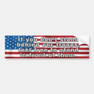 Support voor onze Troops Patriotic Bumpersticker
