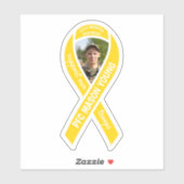 Support voor onze Troops Yellow Ribbon Foto & Name Sticker (Vel)