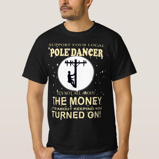 Support voor uw danseres Funny Lineman T-shirt (Voorkant)