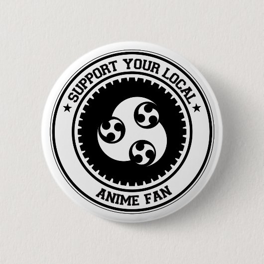 Support voor uw lokale animatiefase ronde button 5,7 cm (Voorkant)