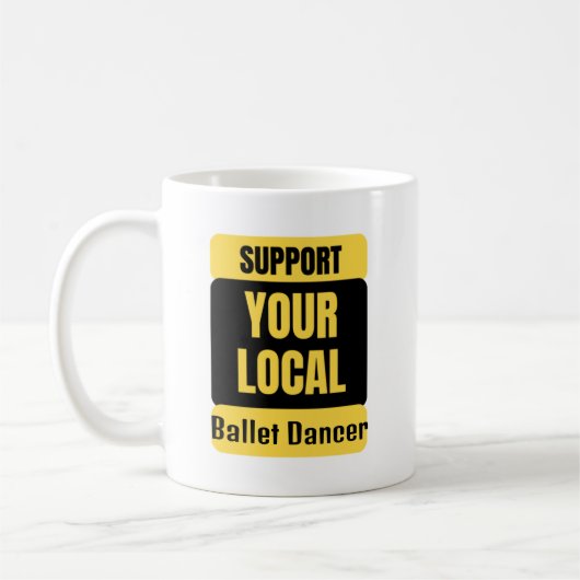 Support voor uw lokale balletdanser koffiemok (Links)