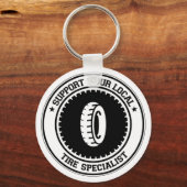 Support voor uw lokale bandspecialist sleutelhanger (Voorkant)