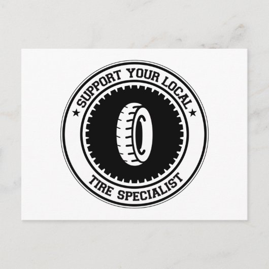 Support voor uw lokale bandspecialiste briefkaart (Voorkant)