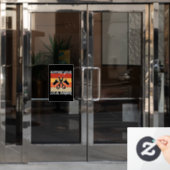 Support voor uw lokale Barber Raamsticker (Kantoordeur)