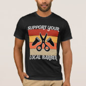 Support voor uw lokale Barber T-shirt (Voorkant)