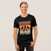 Support voor uw lokale Barber Tri-Blend Shirt (Voorkant volledig)