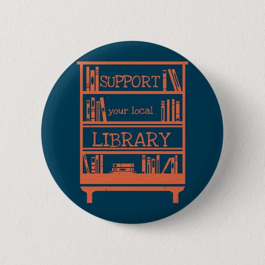 Support voor uw lokale bibliotheek - Boekomslag Ronde Button 5,7 Cm (Voorkant)