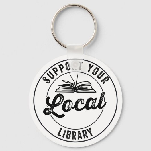 Support voor uw lokale bibliotheek sleutelhanger (Voorkant)